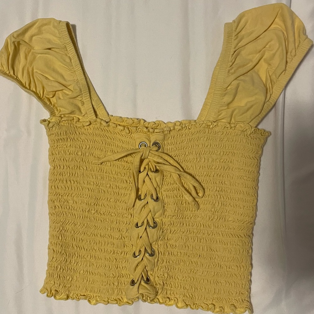 Super Cute Yellow Me to We CropTop. Good Condition